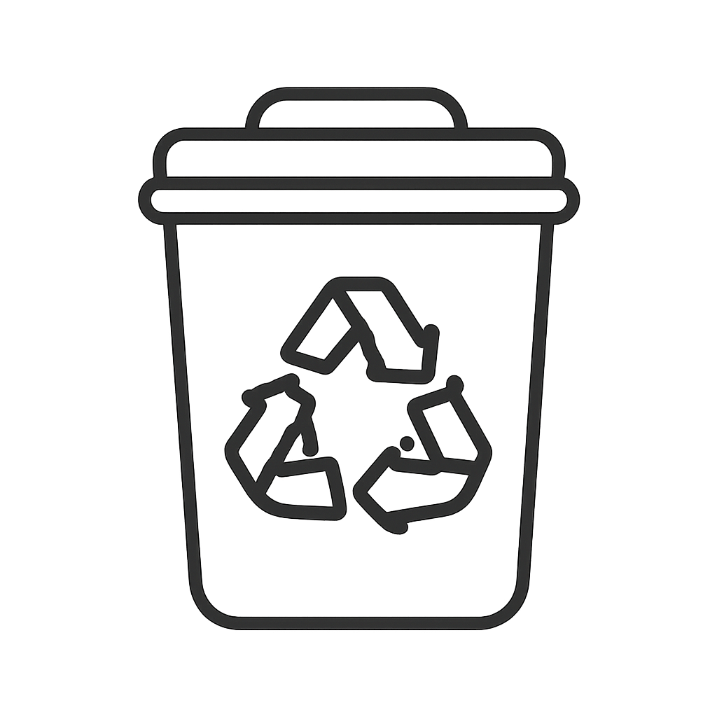 Afvalbak voor hergebruik.